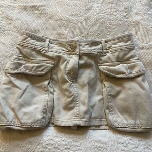 Cream Women's Cargo Skirt